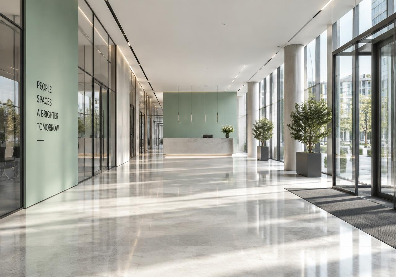 Clean modern commercial facility interior